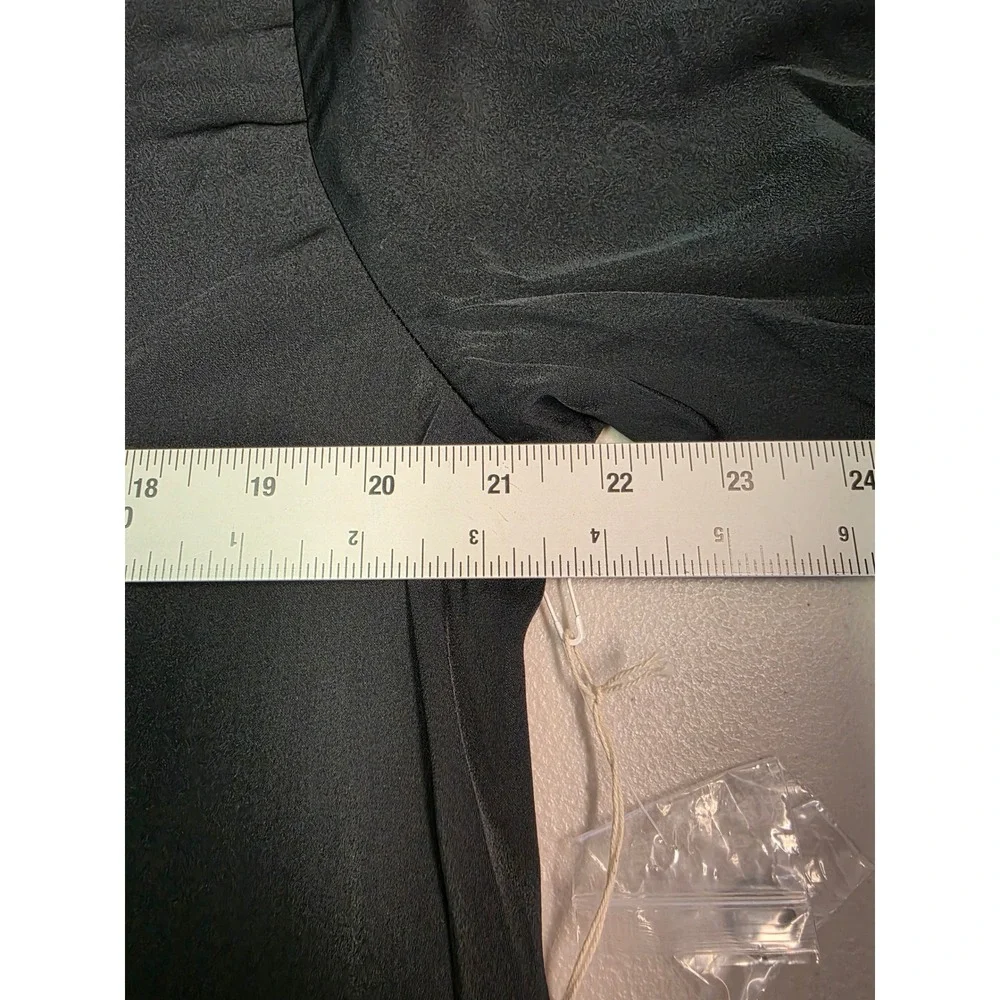 Summersalt Black Button Down Swim Cover Up Shirt Mandarin Collar Large